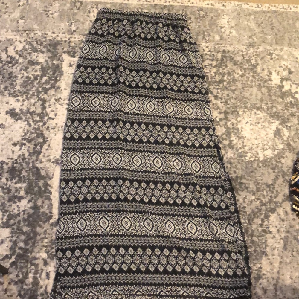 Printed Sheer Maxi Skirt